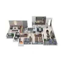 Milleflori Wakad 3 BHK Floor Plan Image